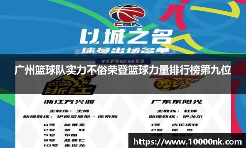 广州篮球队实力不俗荣登篮球力量排行榜第九位